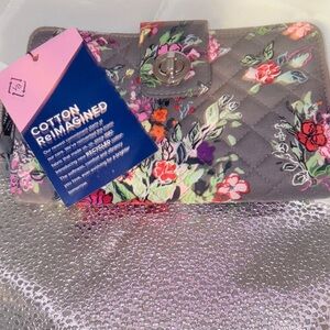 Vera Bradley Hope Blooms recycled cotton new with tags wallet